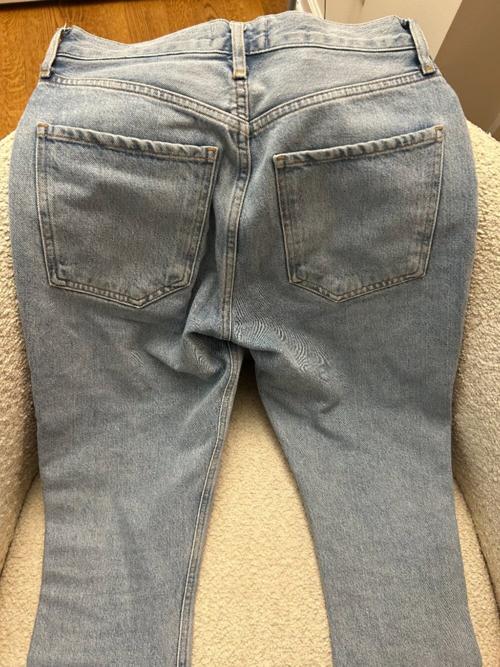 AGOLDE Straight Jeans - Light Denim Size 25 - Picture 4 of 6